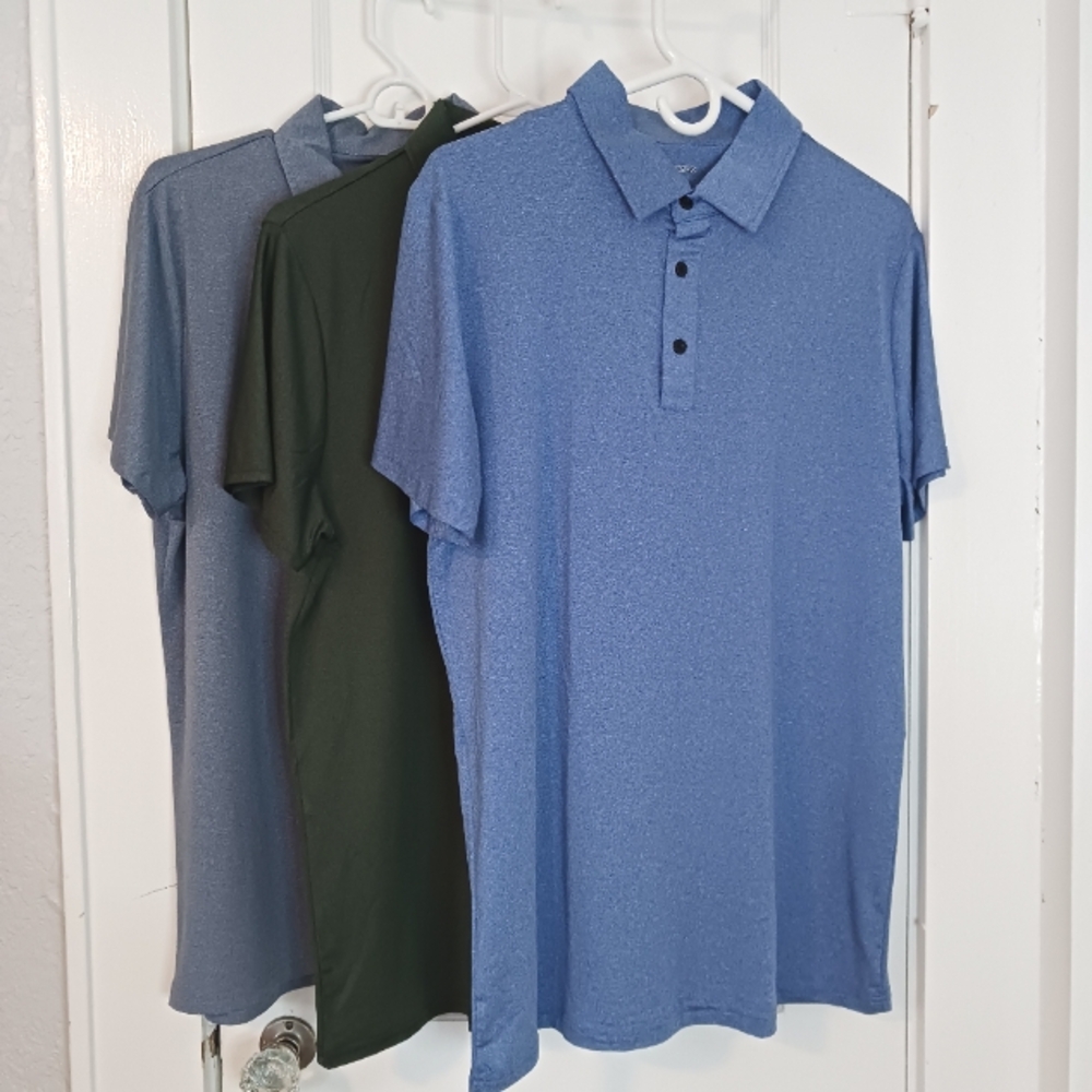 3 Teialeo Lightweight Polo Shirts SZ Small EUC - Picture 1 of 4